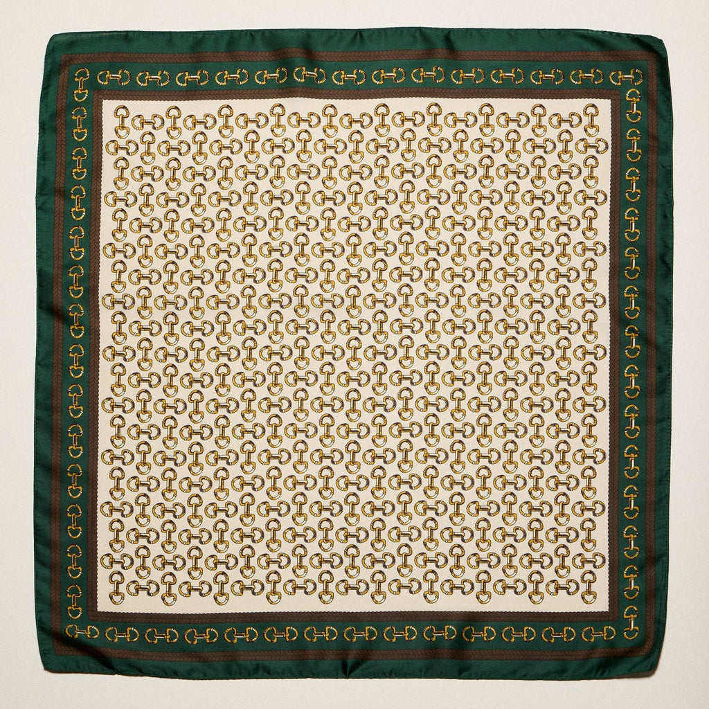 Final Sale-Classic Chain Print Square Scarf