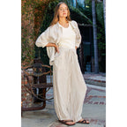 Final Sale-Stripe Linen Blend Pant