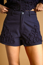 Floral Detail Shorts