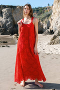 Floral Embroidery Maxi Dress