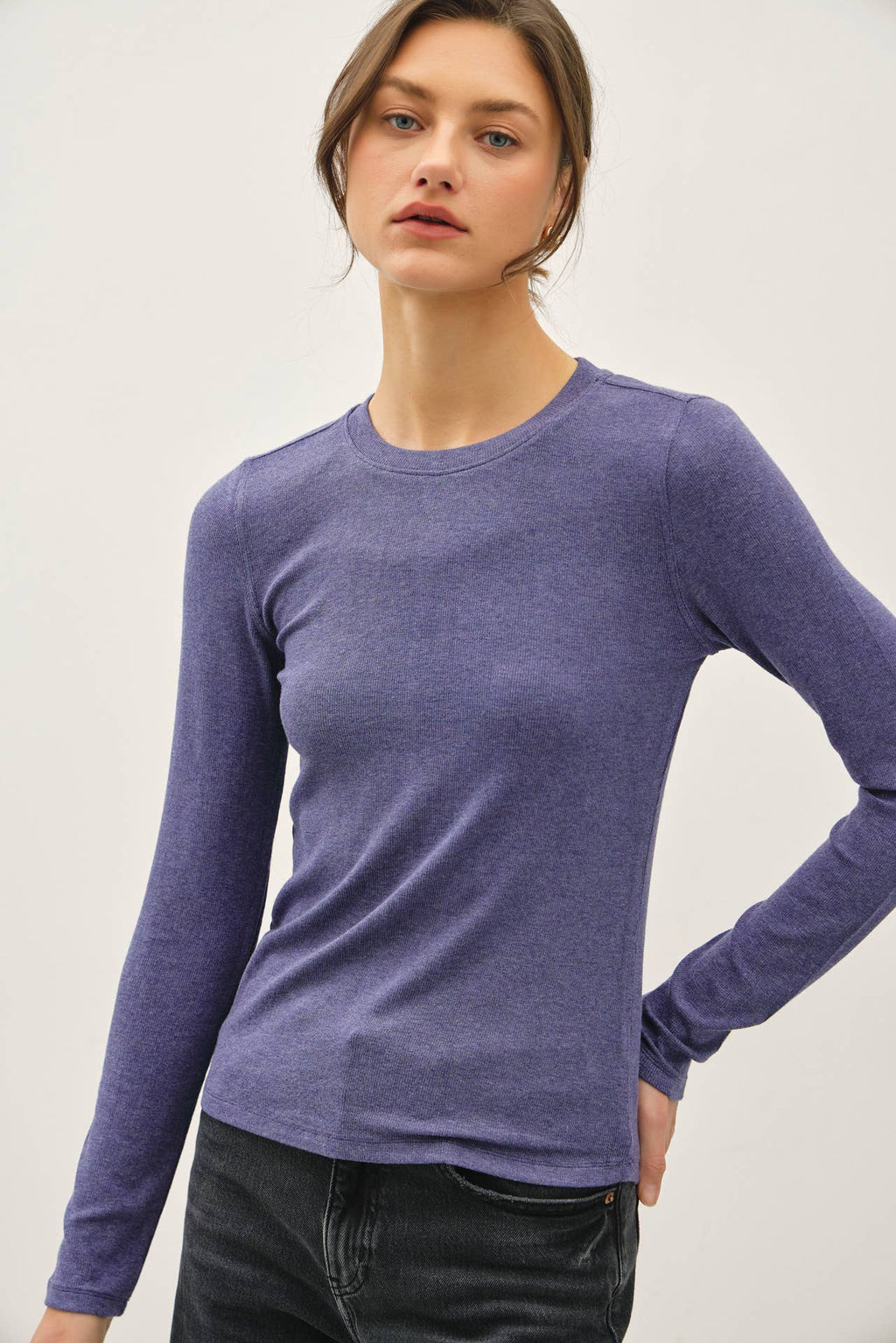 Ribbed Soft Crewneck