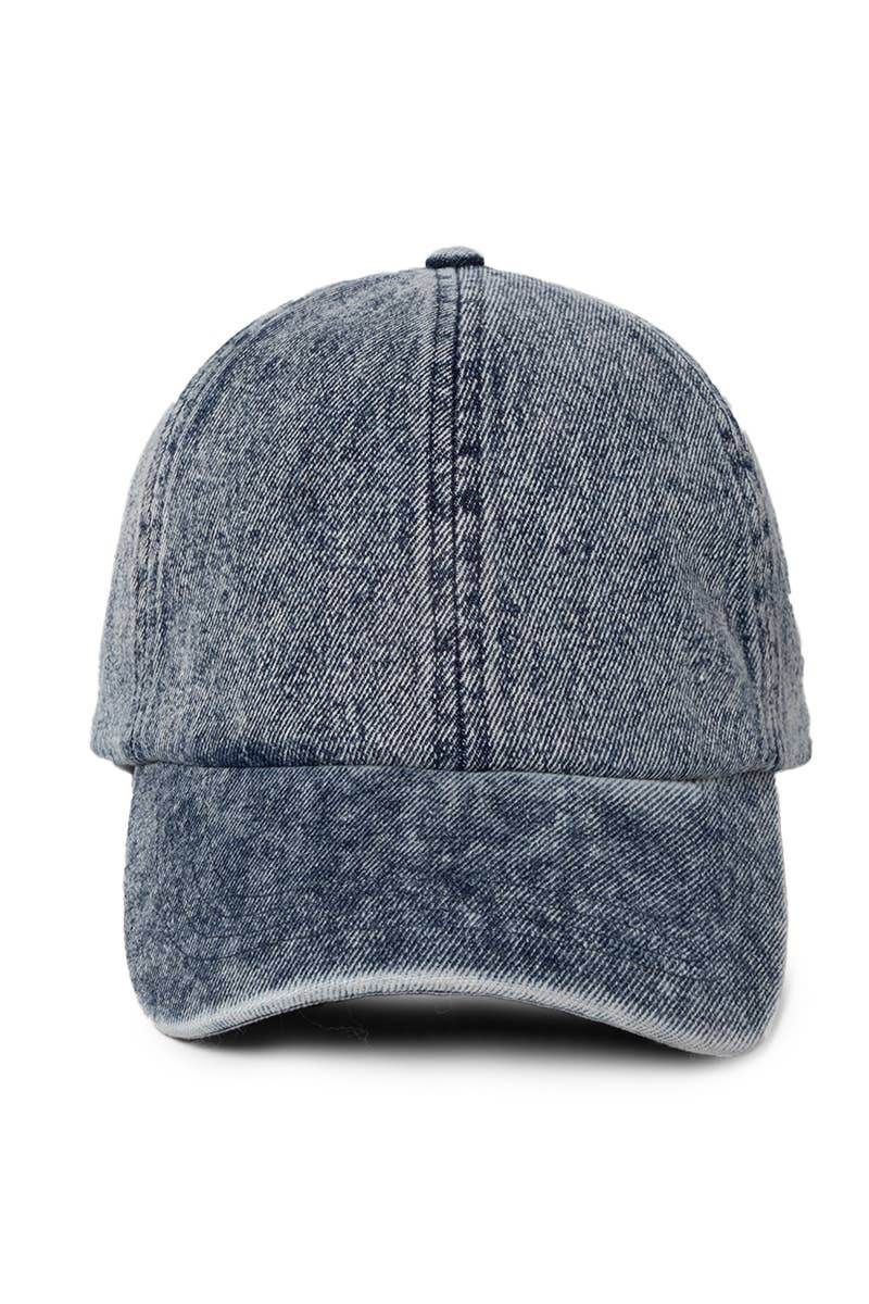 Final Sale-Denim Baseball Cap