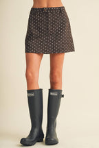 Final Sale-A-Line Polka Dot Utility Skort