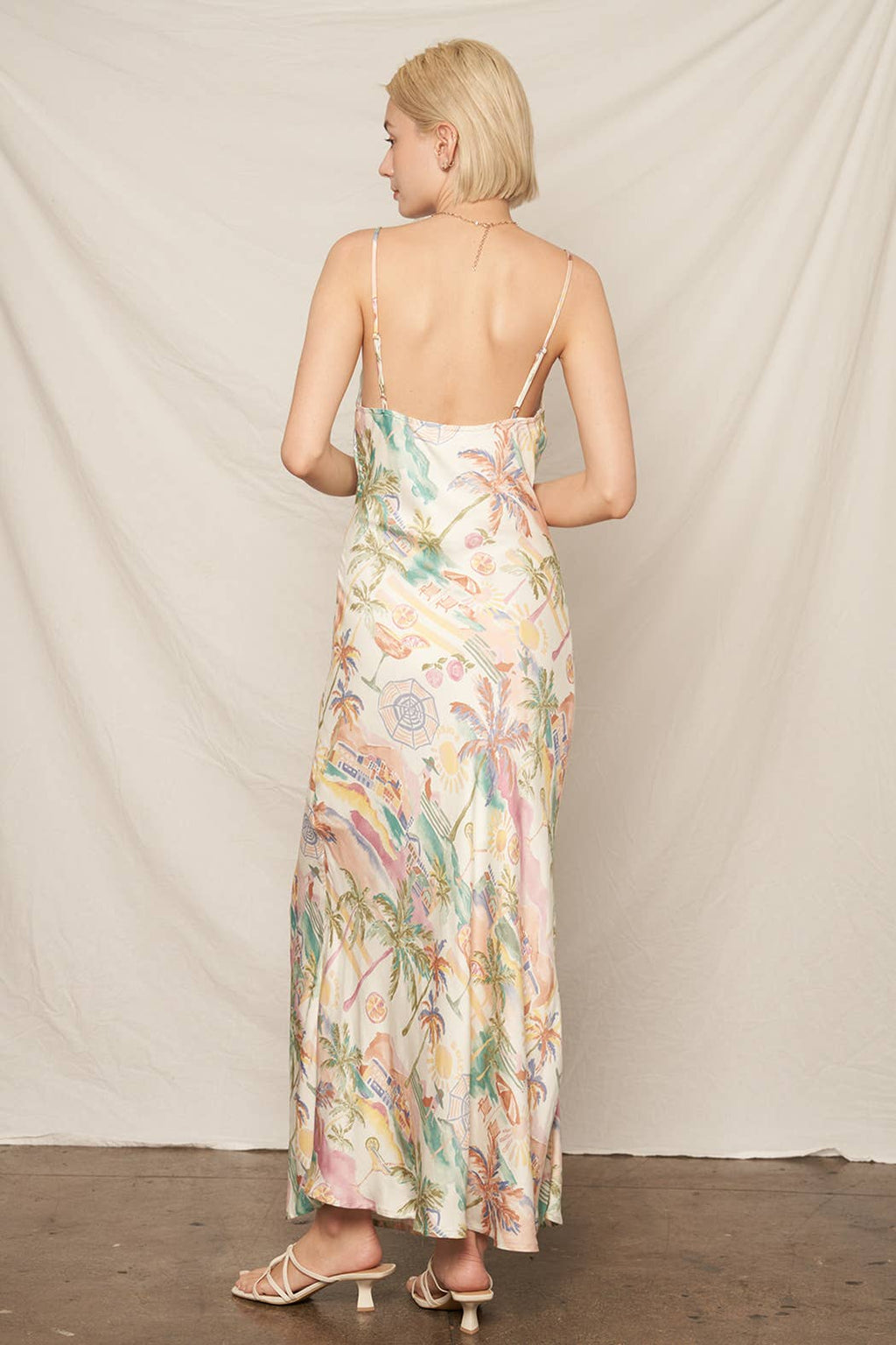 Final Sale-Beach Print Maxi Dress