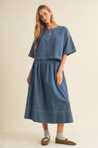 Structured Denim Blouse