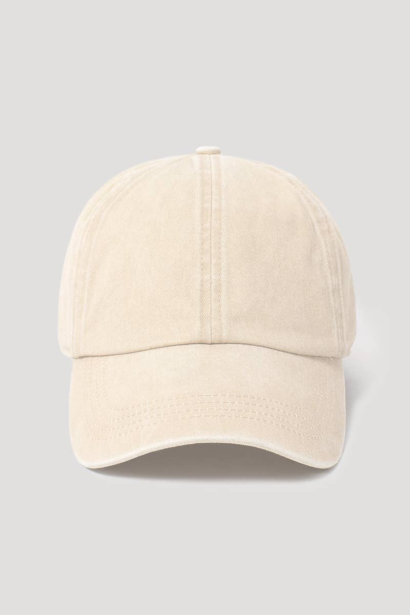 Final Sale-Stone Washed Twill Cap