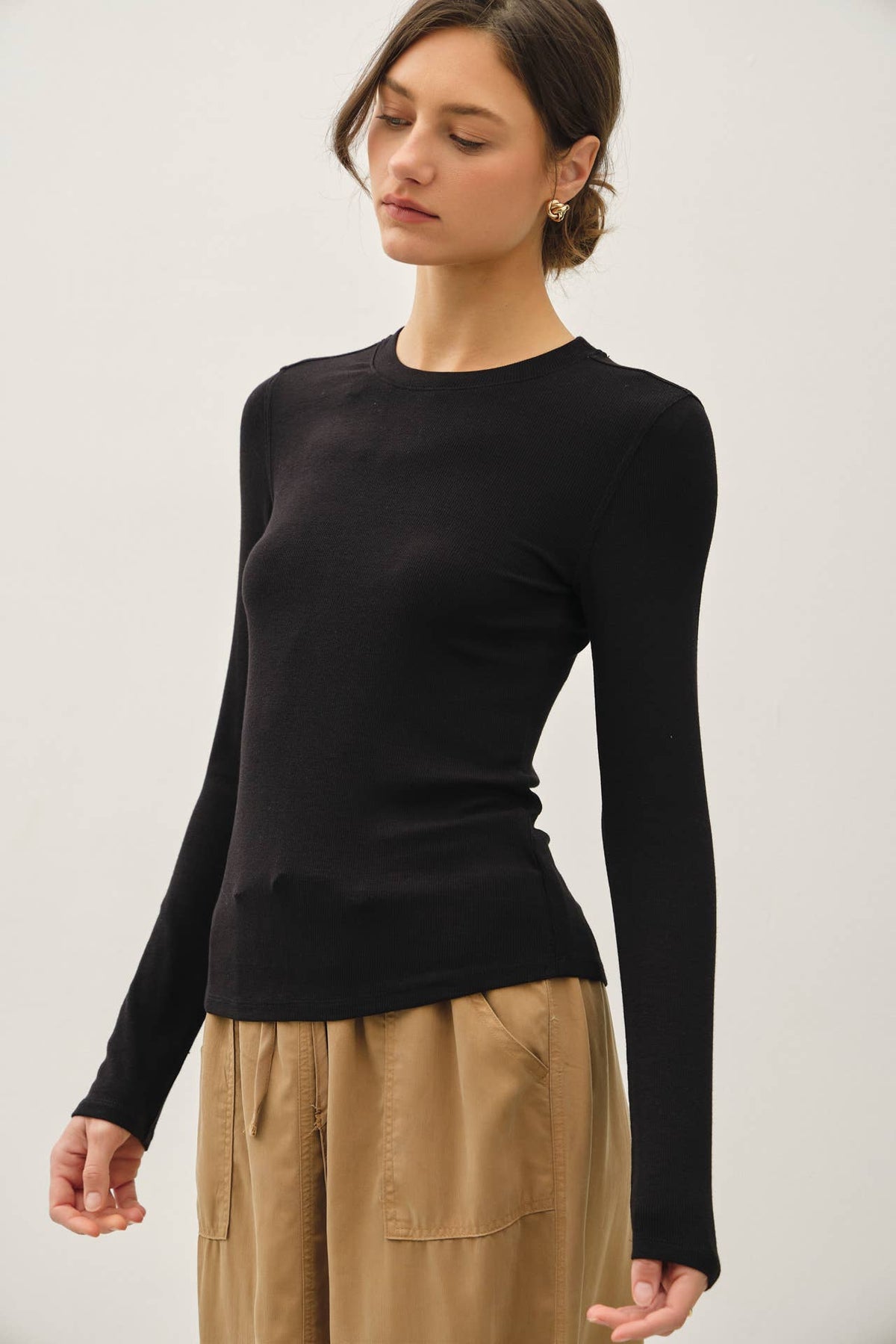 Ribbed Soft Crewneck
