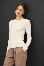 Ribbed Soft Crewneck