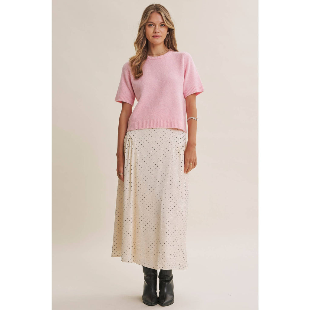 Classic Polka Dot Midi Skirt