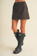 Final Sale-A-Line Polka Dot Utility Skort