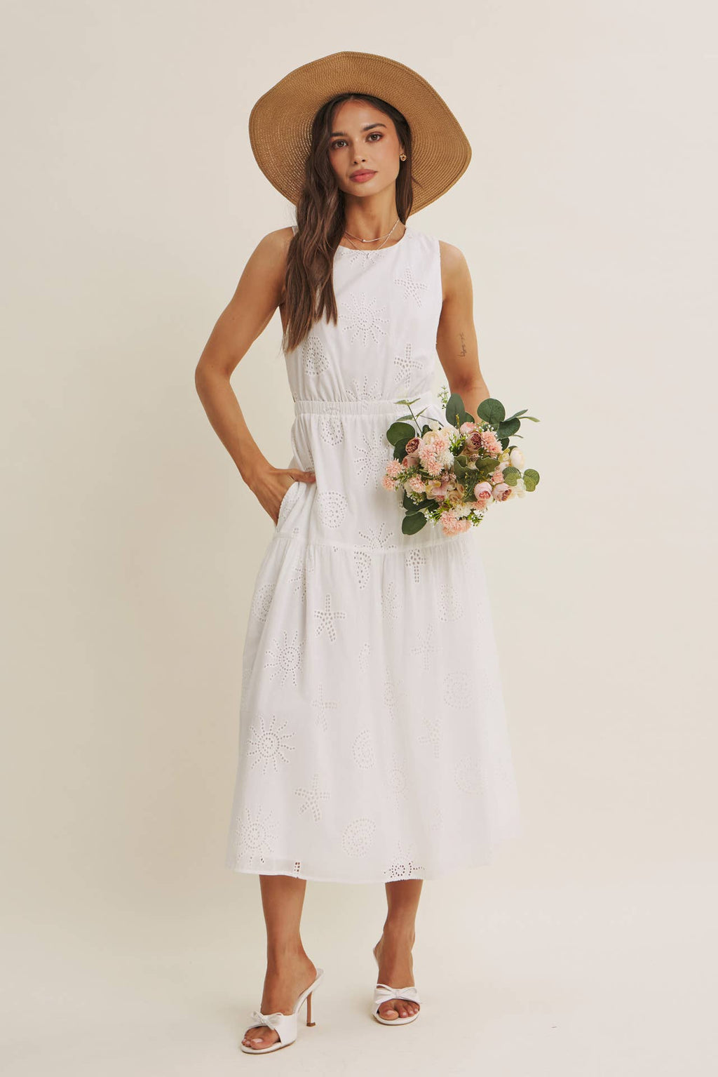 Seashell Eyelet Midi