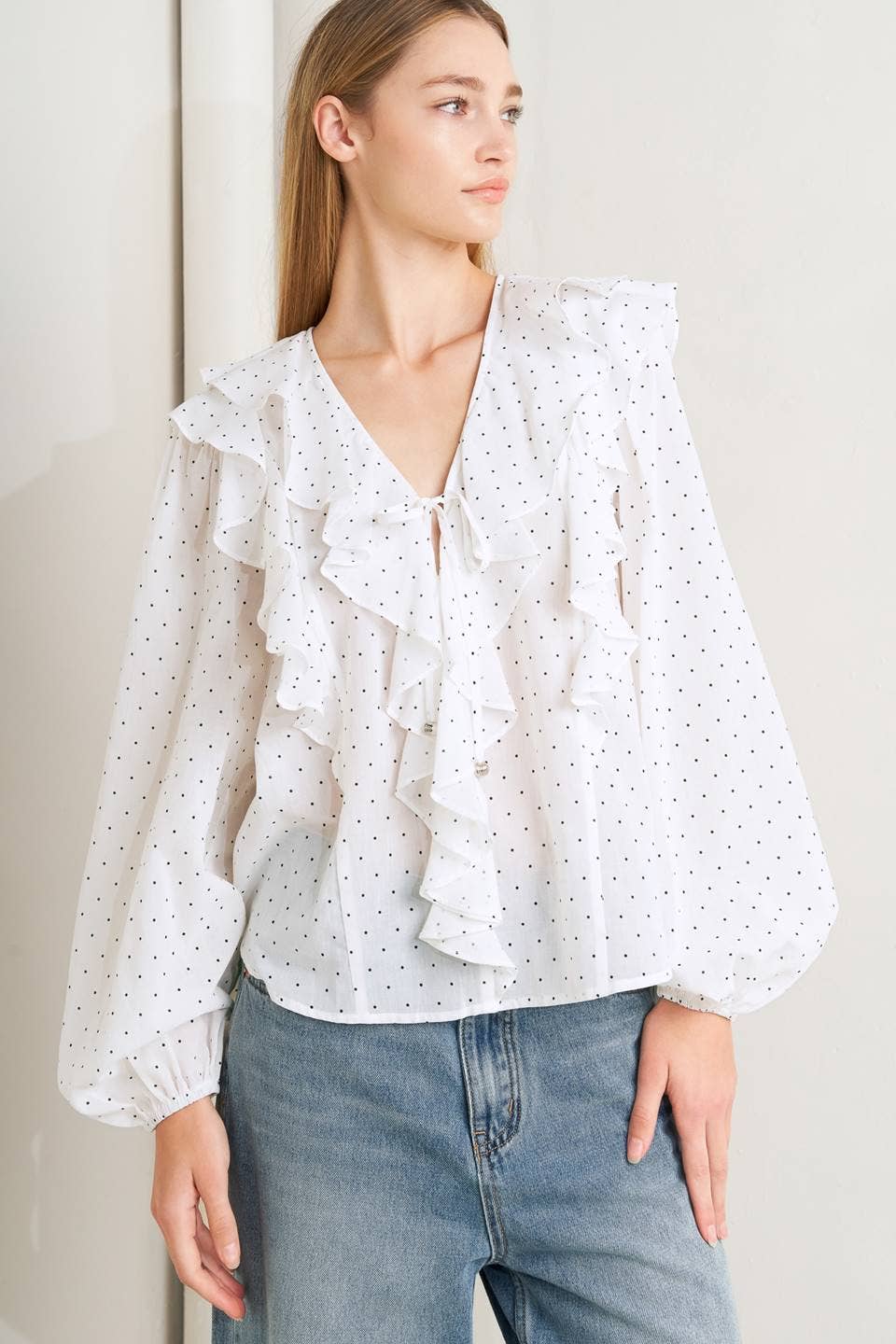 Dotted Woven Top