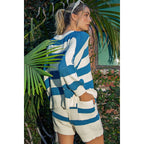 Stripe Sweater Short