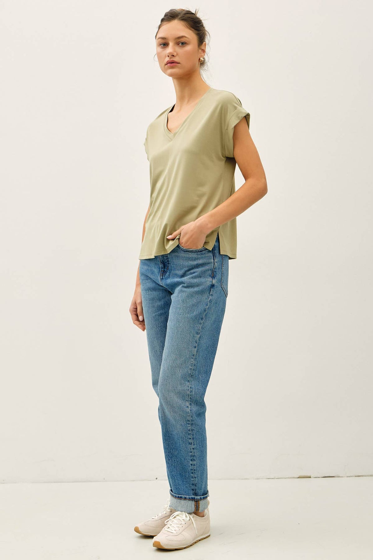 Final Sale-Bamboo V-Neck Tee