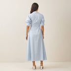 Final Sale-Short Sleeve Pintuck Shirt Dress