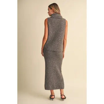 Brushed Knit Midi Skirt