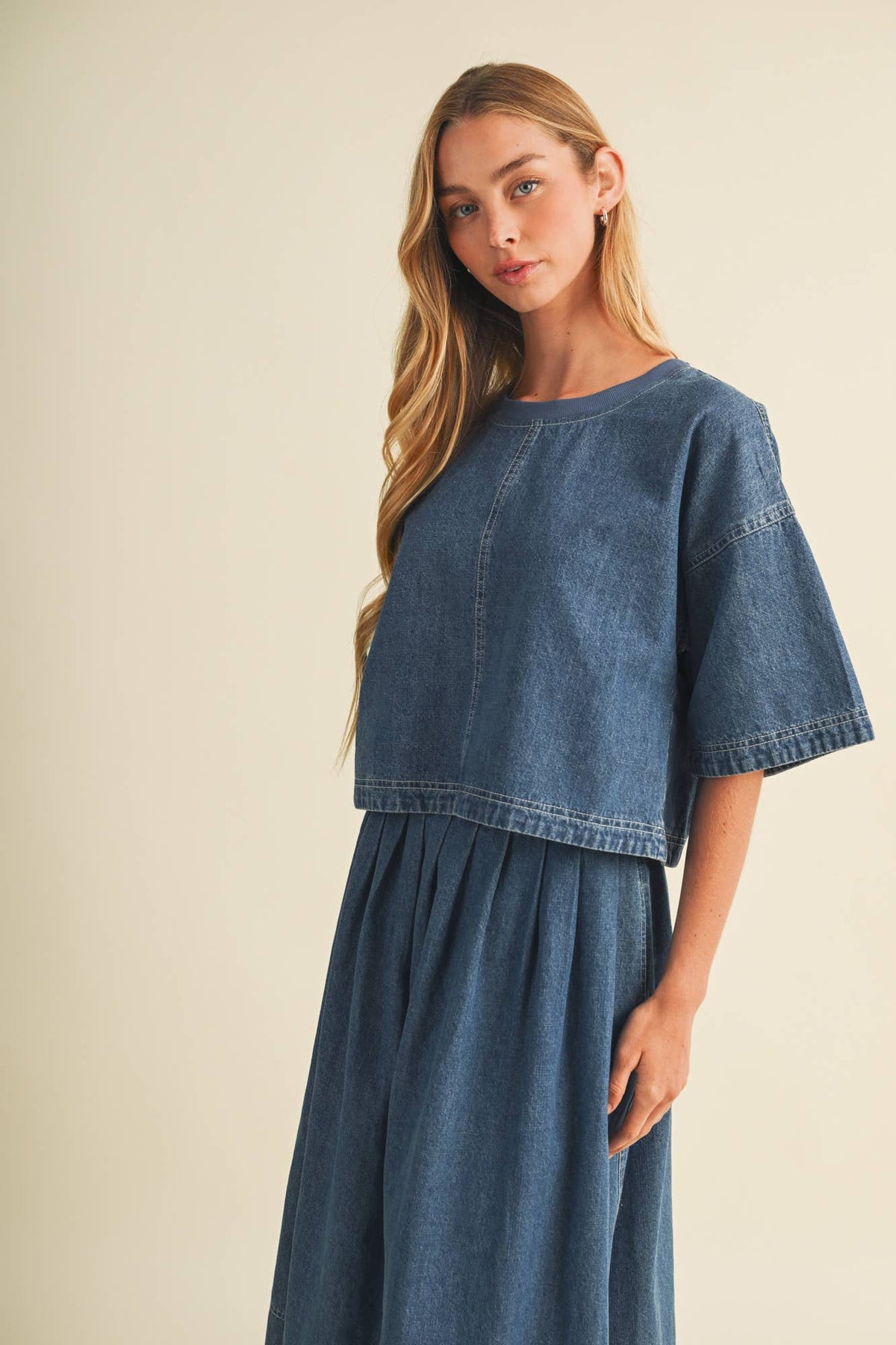 Structured Denim Blouse