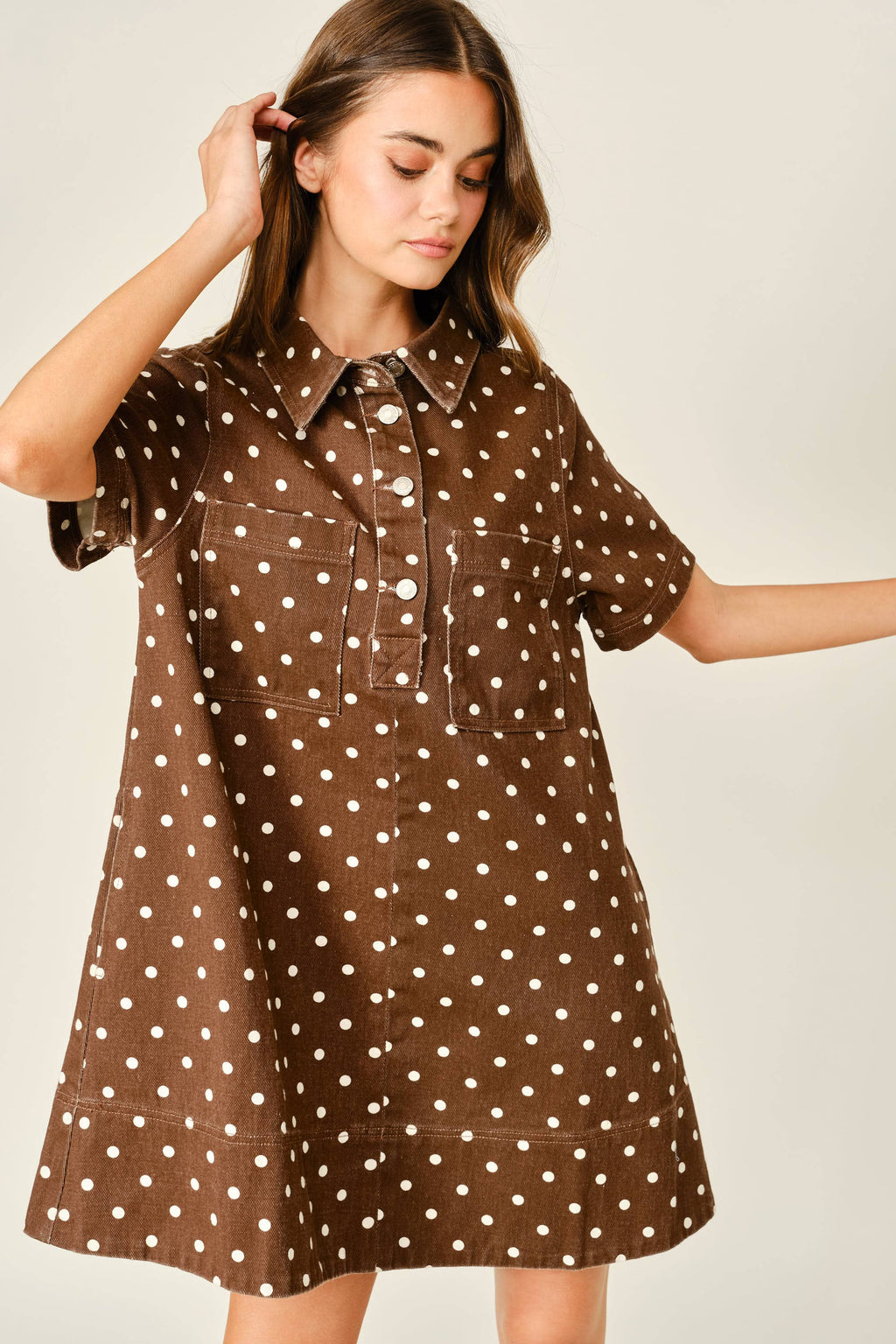 Final Sale-Dot Pullover Dress