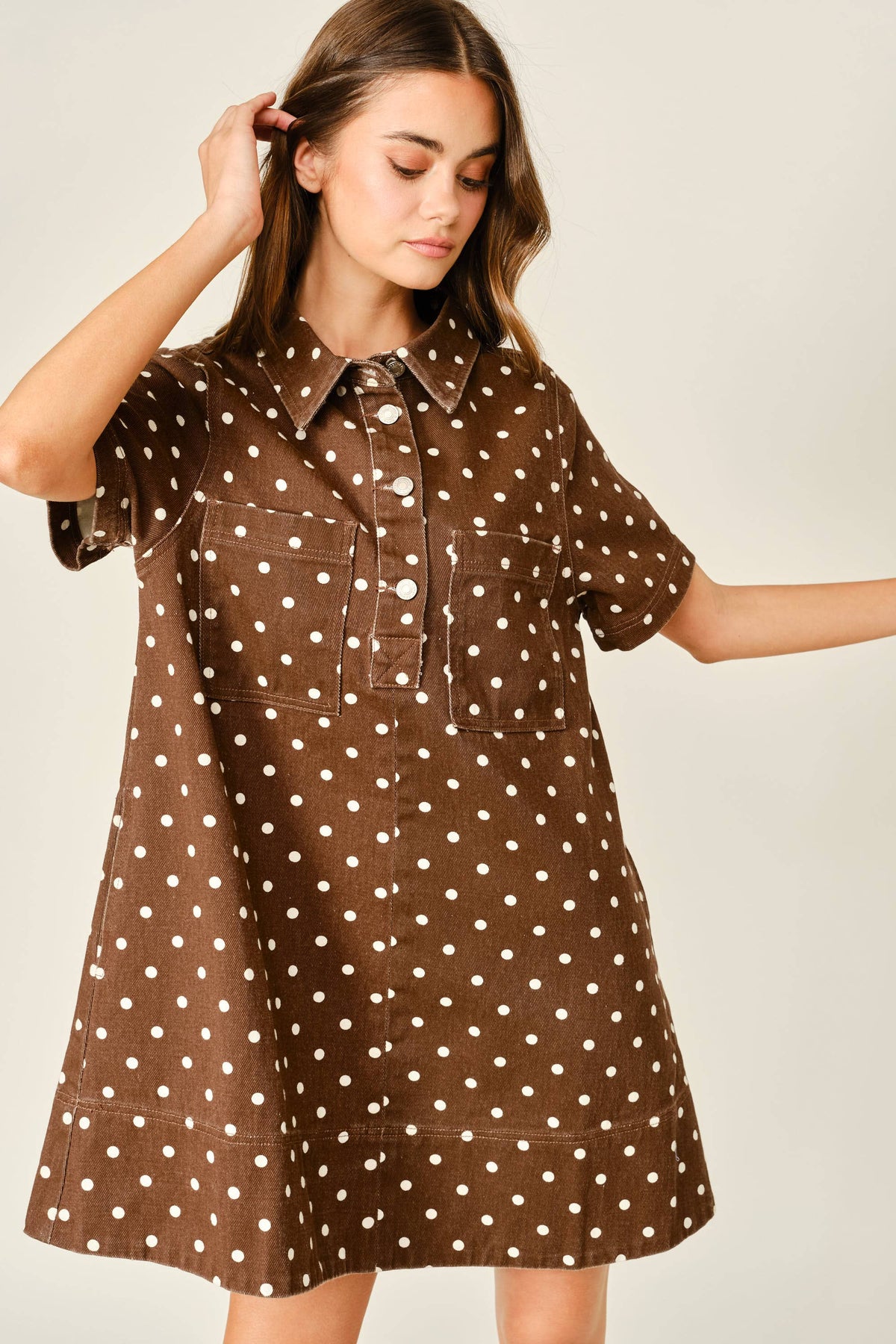 Final Sale-Dot Pullover Dress