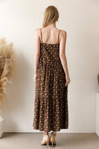 Ditsy Floral Button-Front Maxi Dress