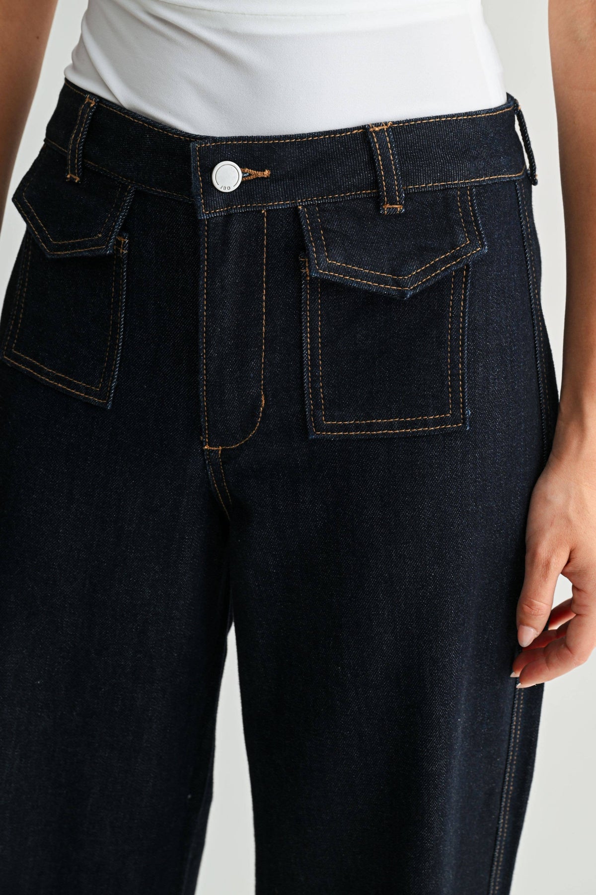 Flap Patch Pocket Wide Leg
