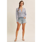 Final Sale-Cardigan W/Scallop Hem