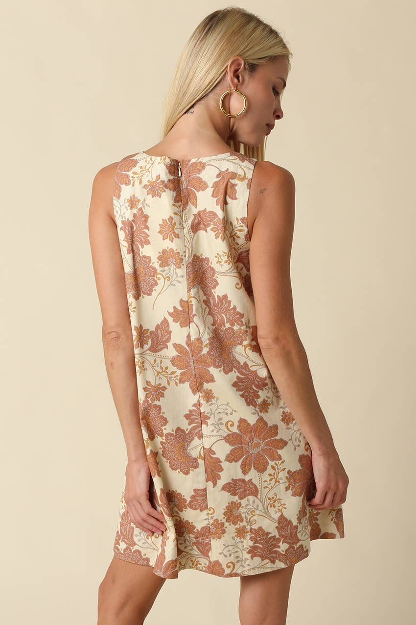 Ainsely Floral Shift Mini Dress