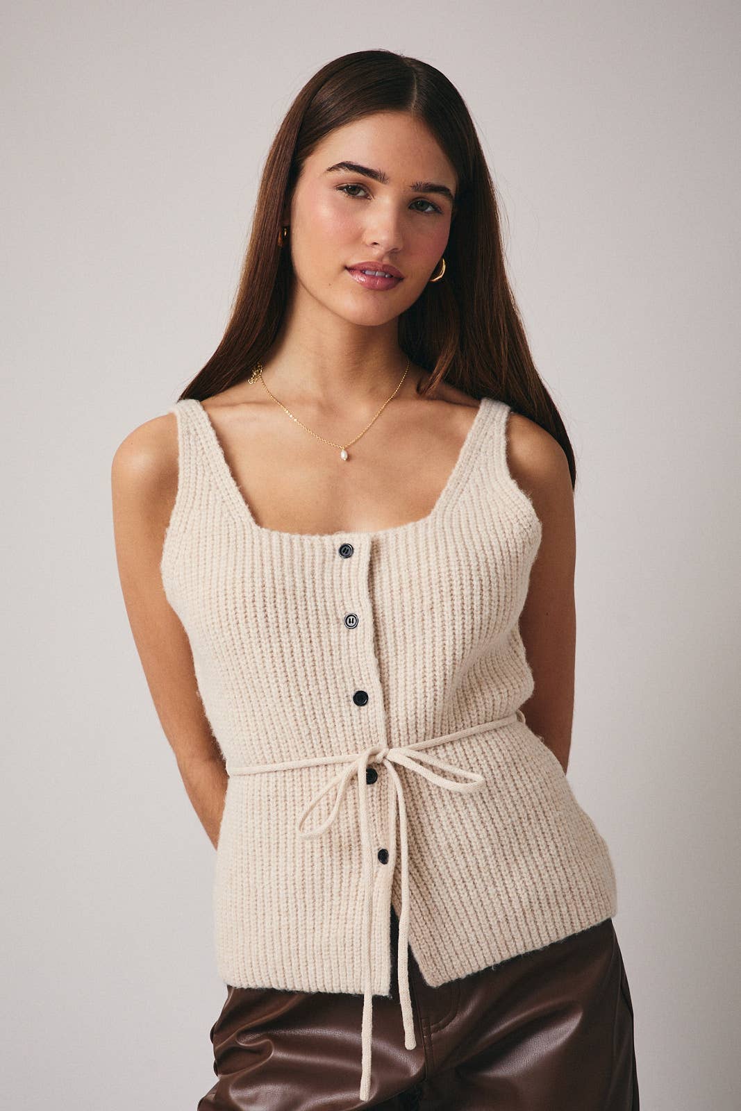 Final Sale-Button Down Sweater Top