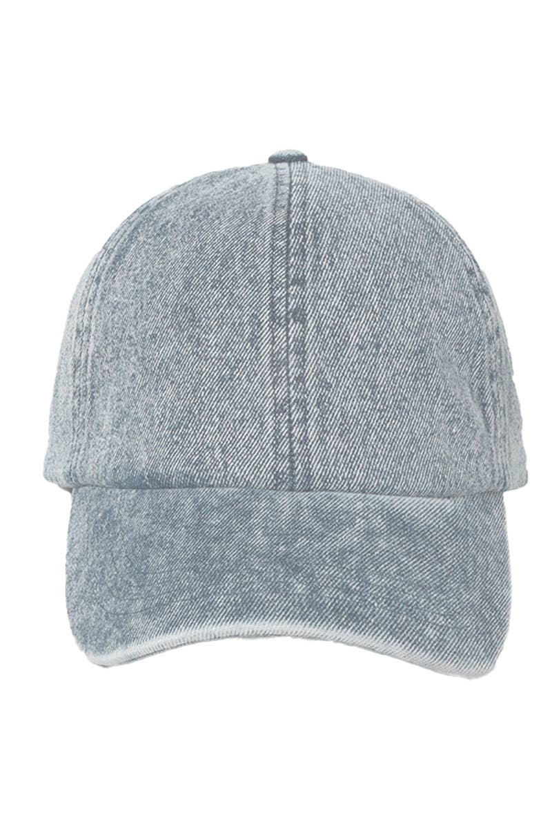 Final Sale-Denim Baseball Cap