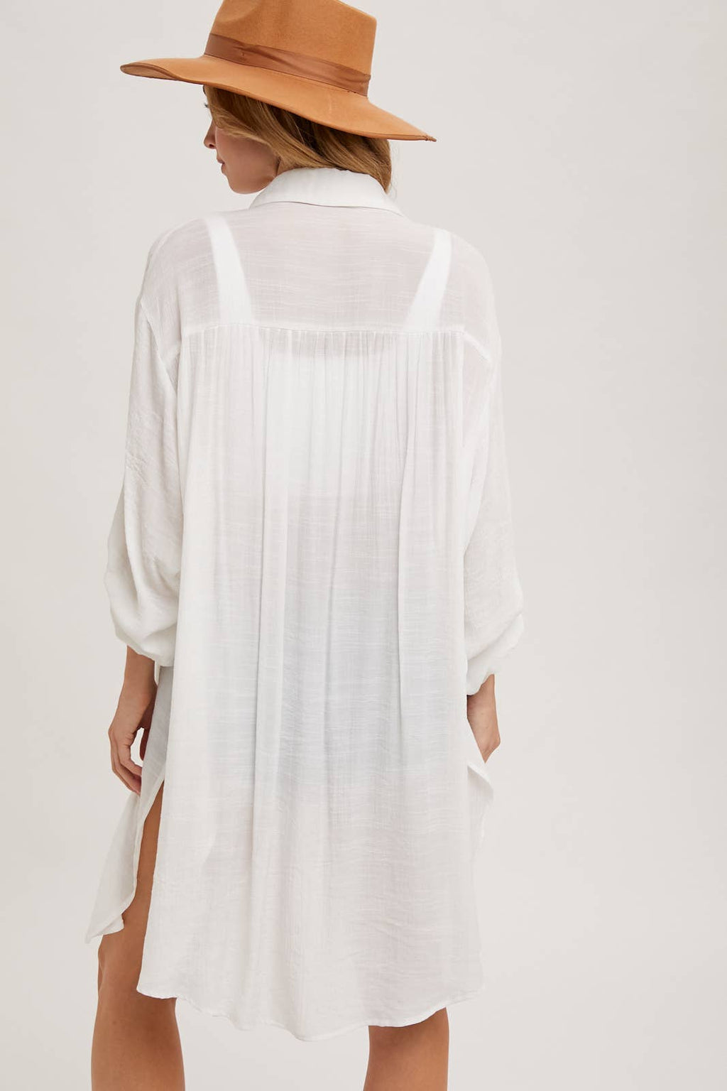 Final Sale-Button-Up Longline Shirt