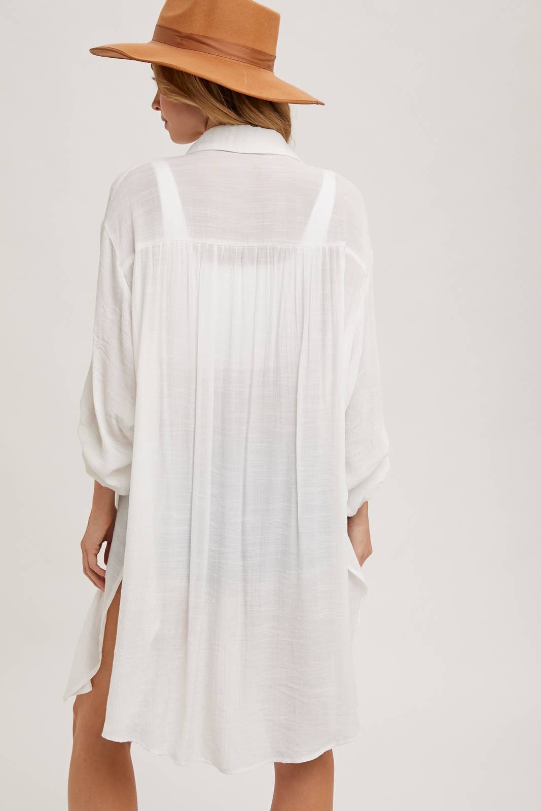 Final Sale-Button-Up Longline Shirt