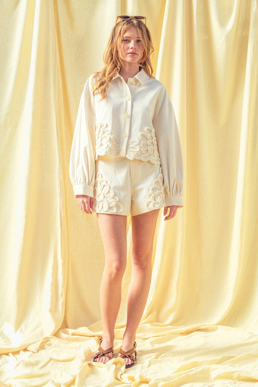 Floral Detail Shorts