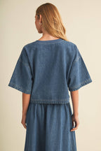 Structured Denim Blouse
