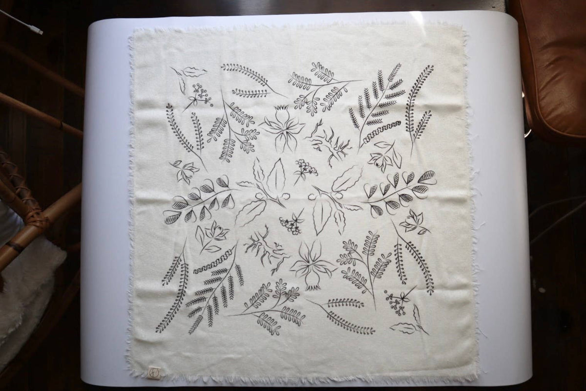 Final Sale-Cream Naturally Dyed Bandana