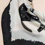 Final Sale-Abstract Floral and Horseshoe Scarf