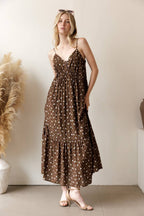 Ditsy Floral Button-Front Maxi Dress