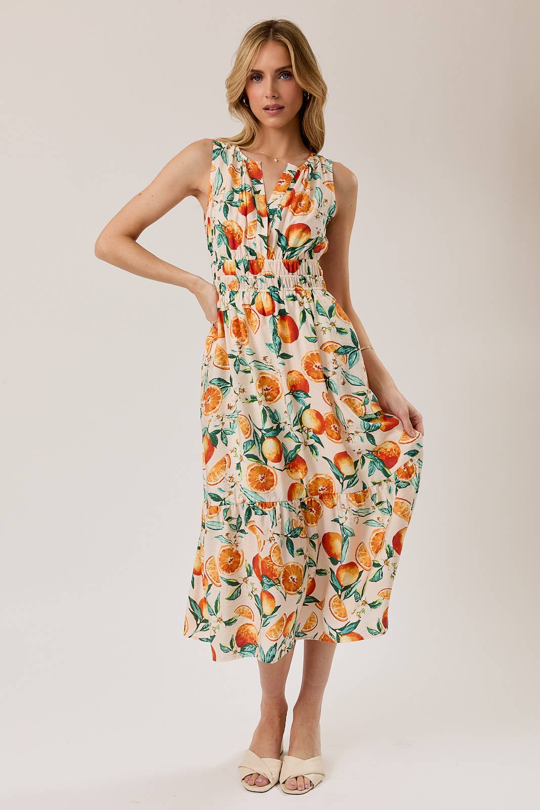 Final Sale-"Orange" Midi Dress