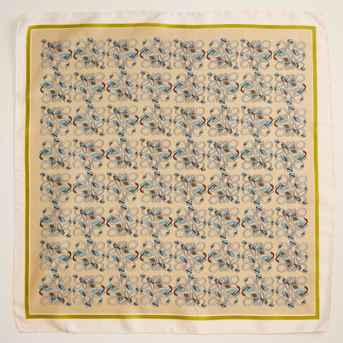 Final Sale-Geometric Silk-Feel Scarf