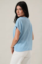 Final Sale-Boat Neck Twist Top