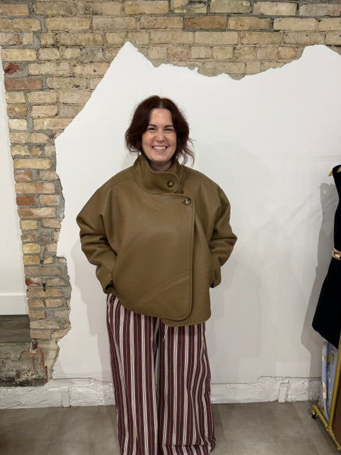 Reversible Faux Leather Jacket