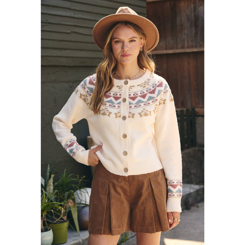 Corduroy Pleated Shorts