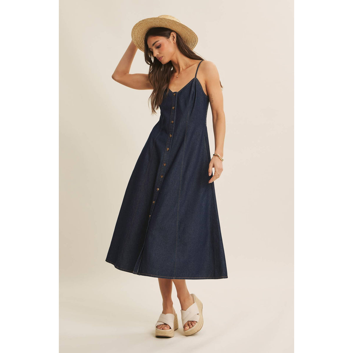 Denim Midi Dress