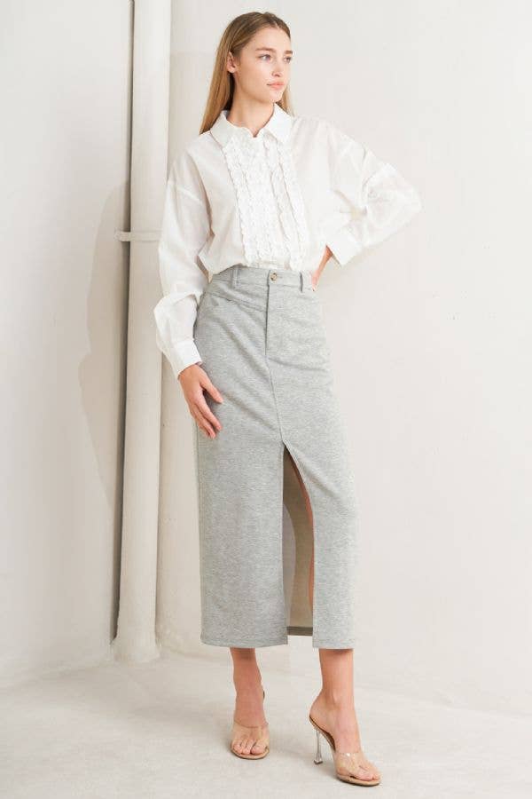 Final Sale-Knit Midi Skirt