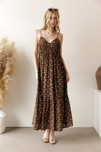 Ditsy Floral Button-Front Maxi Dress