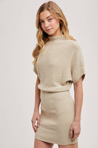Dolman Knit Sweater Dress