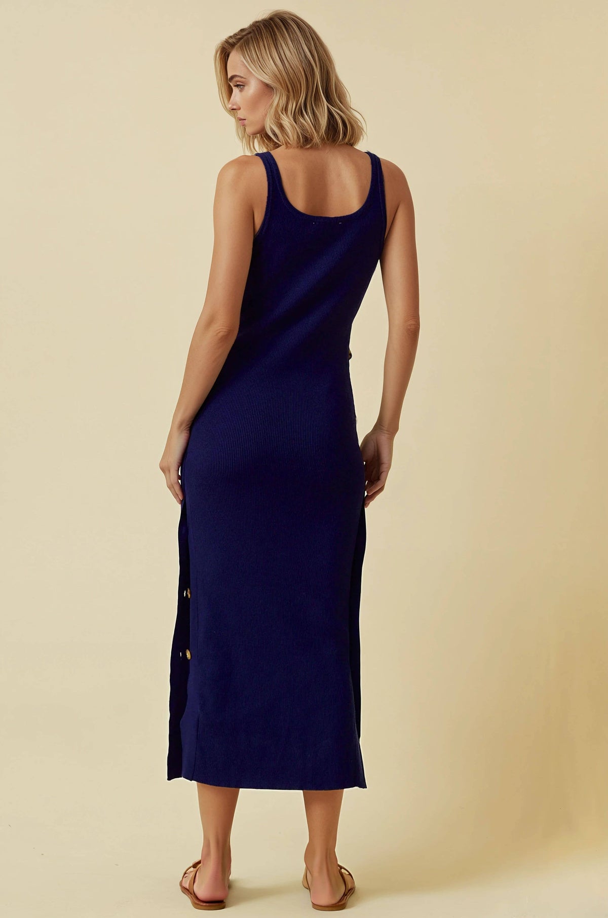 Final Sale-Button Tank Dress