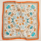 Final Sale-Handbag Motif Square Scarf
