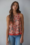 Chiffon Floral Print Top