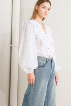 Dotted Woven Top