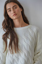 Sweater Cable Knit Pullover